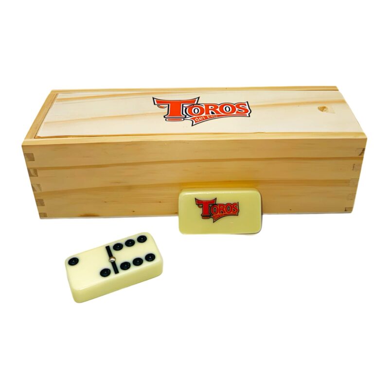 Toros del Este Premium Domino Set with Wooden Box – Official LIDOM Team Edition / Domino con Caja de Madera
