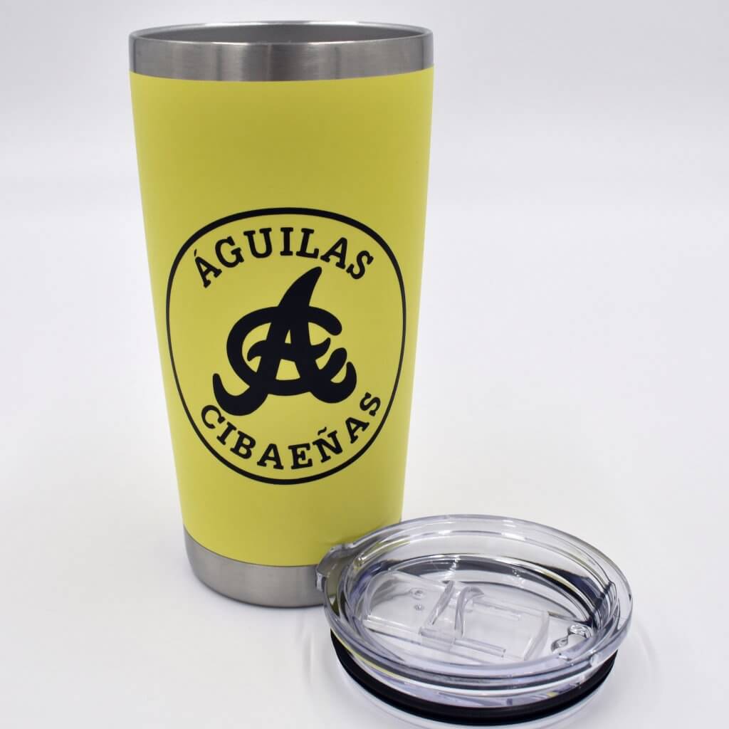 Aguilas Cibaeñas Metal Cup 20 oz. Yellow