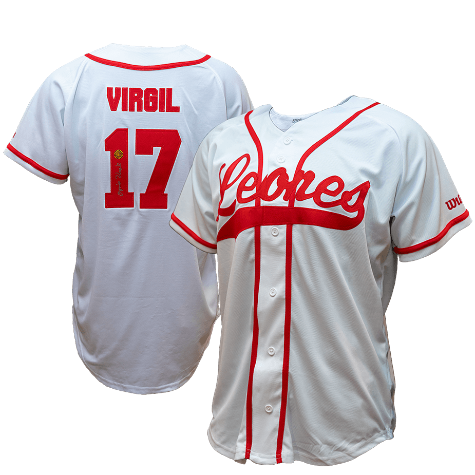 Osvaldo Virgil Authentic Leones del Escogido Retro White Jersey Autographed
