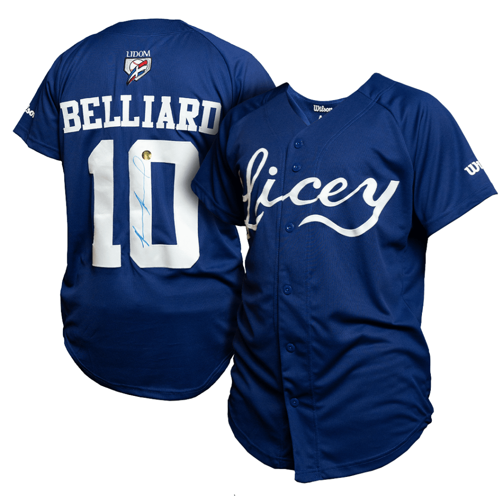 Ronnie Belliard Authentic Tigres del Licey Retro Blue Jersey Autographed Wilson