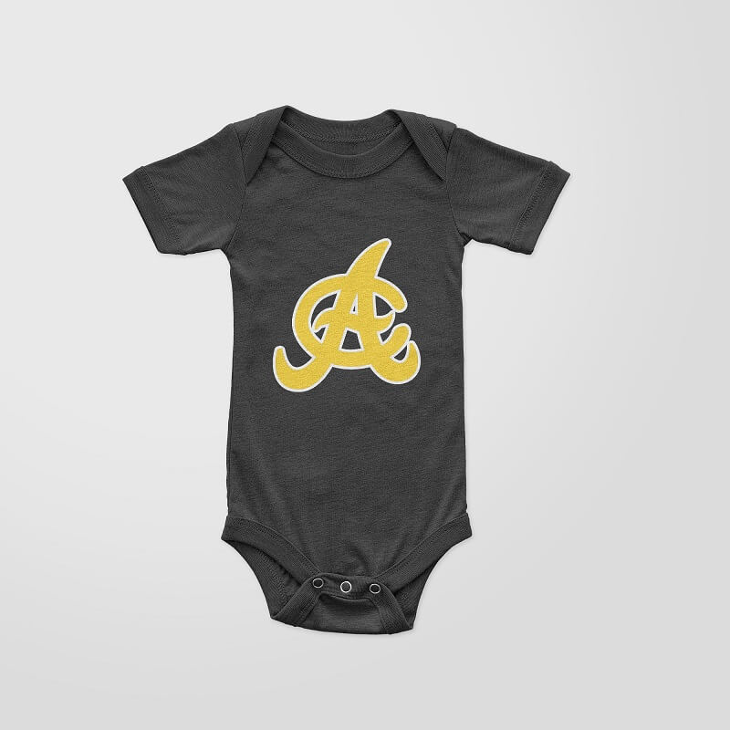 Aguilas Cibaeñas - "AC" Baby Onesie - Black/Negro