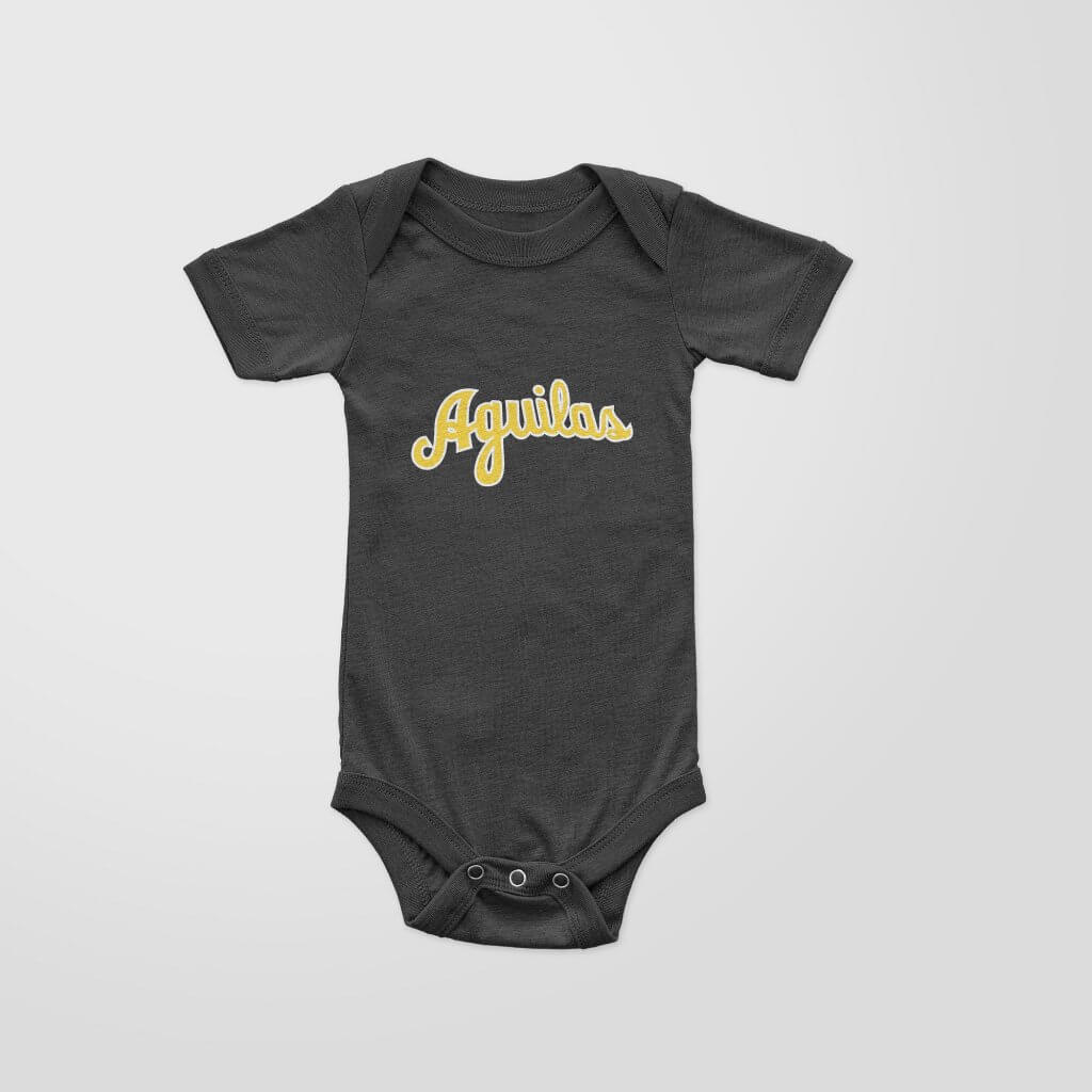 Aguilas Cibaeñas - "Aguilas" Baby Onesie - Black/Negro
