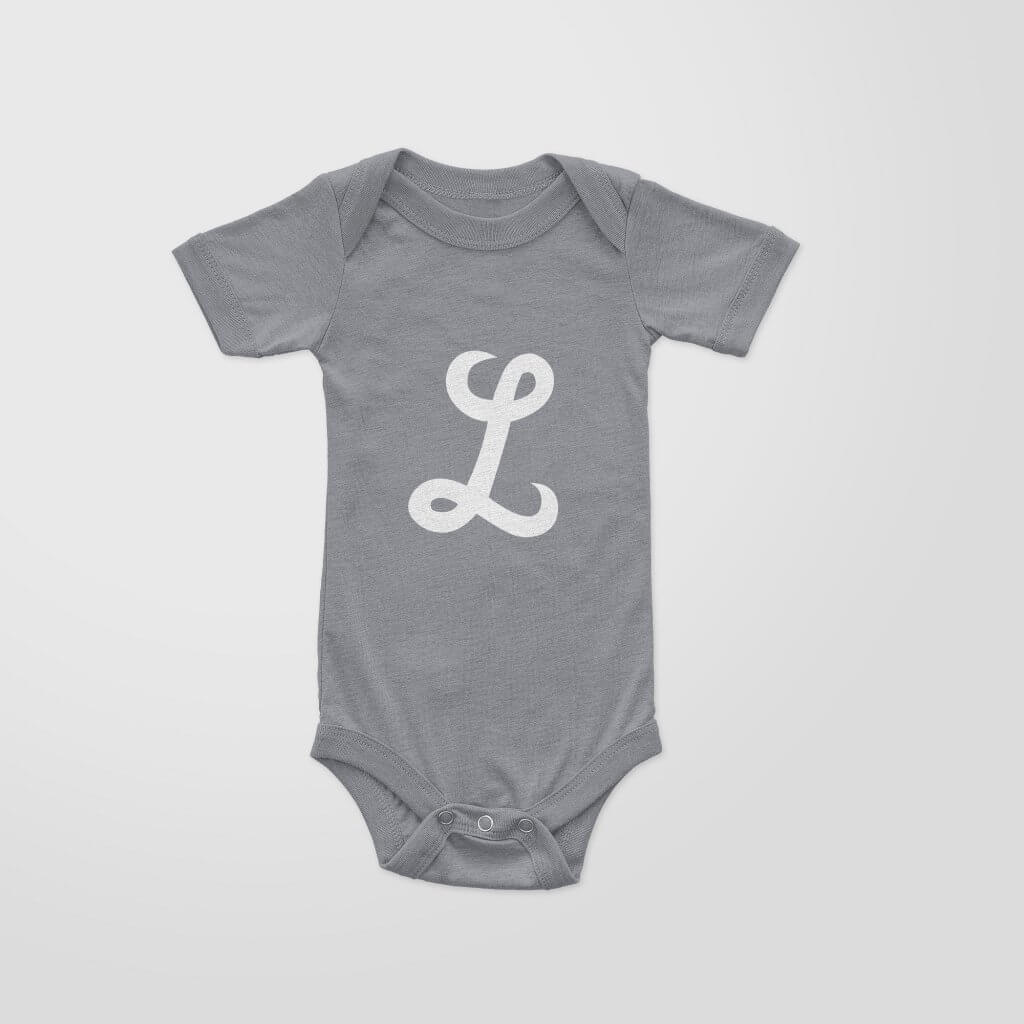 Tigres del Licey - "L" Baby Onesie - Gray/Gris