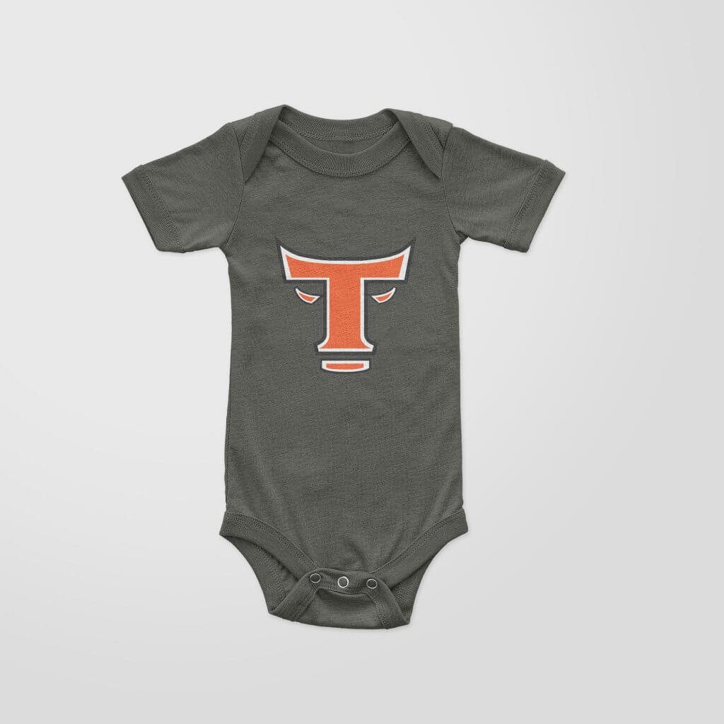 Toros del Este - "T" Baby Onesie - Black/Negro