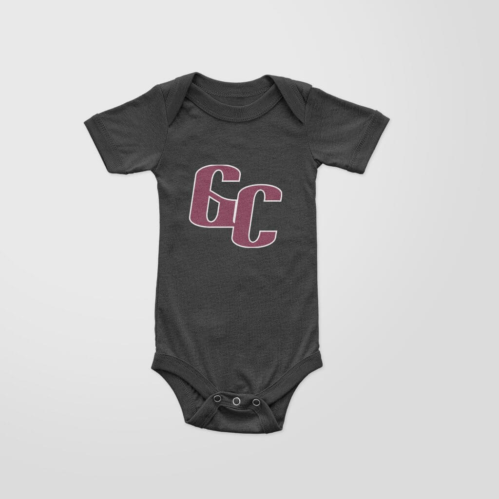 Gigantes del Cibao - "GC" Baby Onesie - Black/Negro
