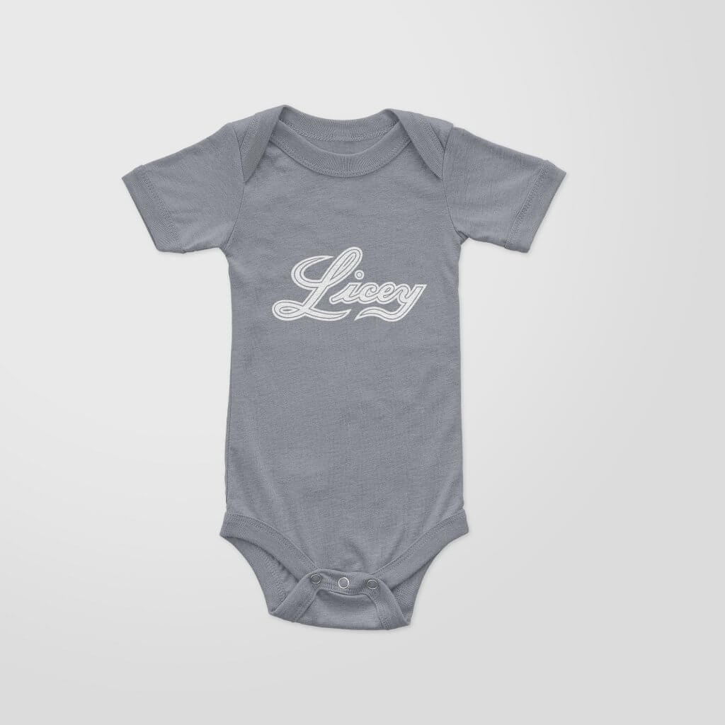 Tigres del Licey - "Licey" Baby Onesie - Gray/Gris