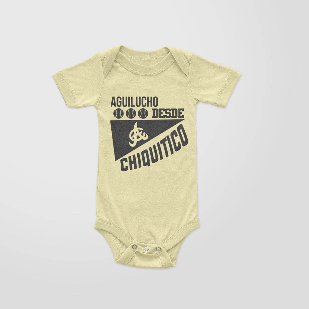 Aguilas Cibaeñas - "Aguilucho desde Chiquitito" Baby Onesie - Yellow/Amarillo
