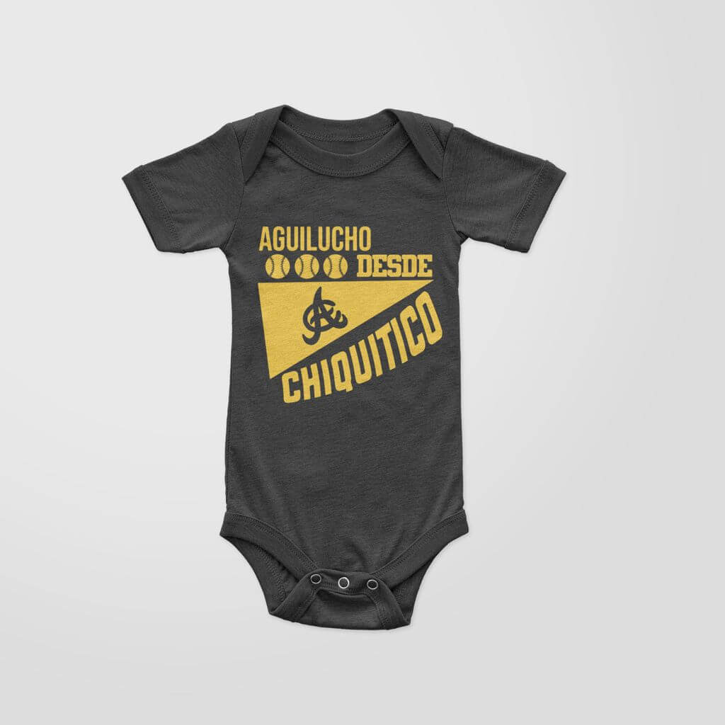 Aguilas Cibaeñas - "Aguilucho desde Chiquitito" Baby Onesie - Black/Negro