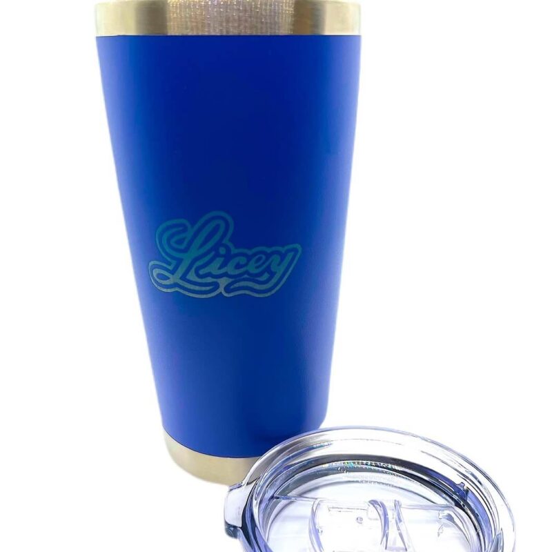 Tigres del Licey Metal Blue Cup 20 oz. Engraved