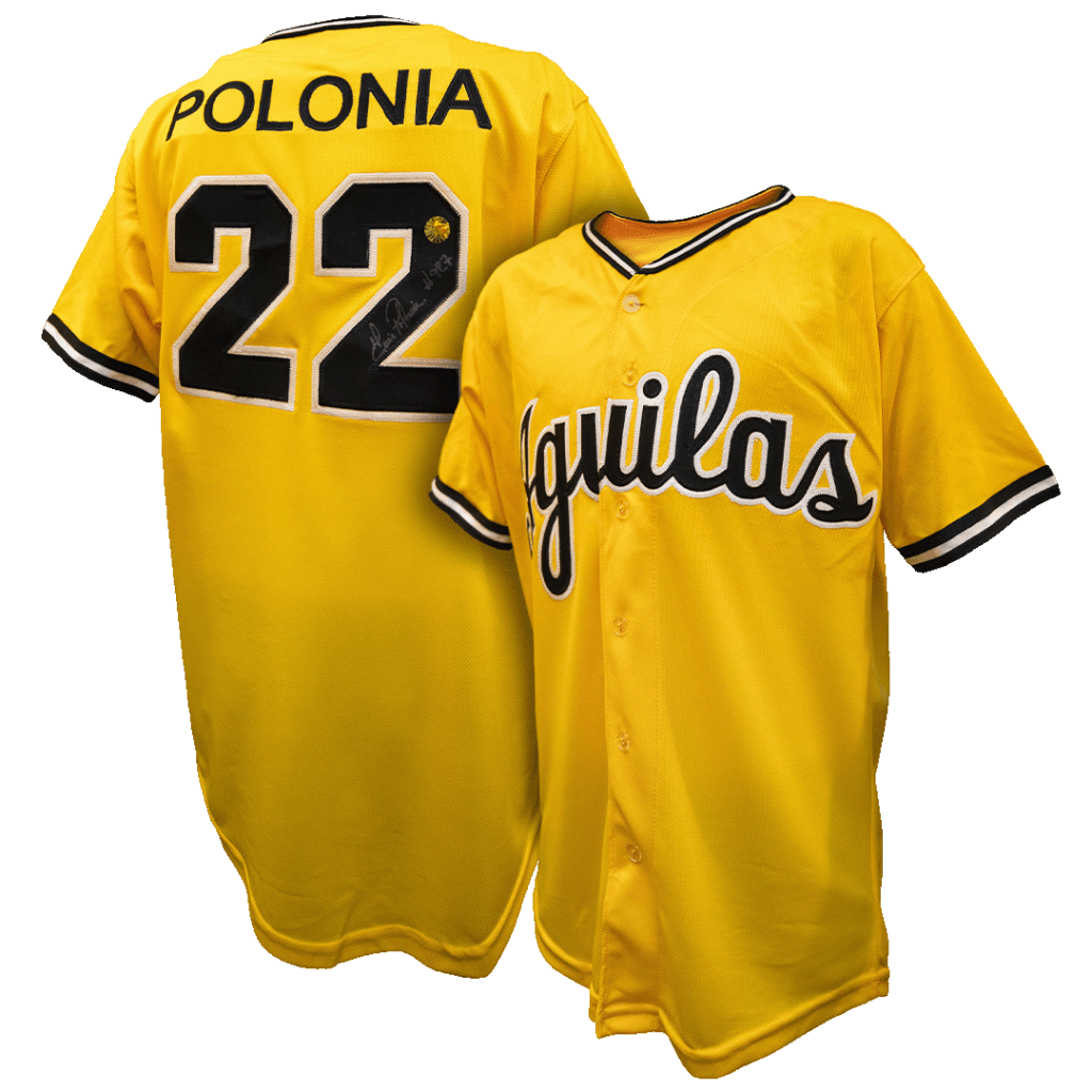 Luis Polonia Jersey Autografiado Águilas Cibaeñas