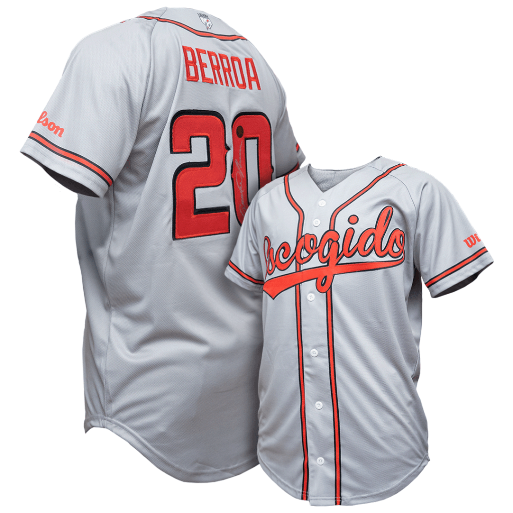 Gerónimo Berroa "Mr. Enero" | Grey Jersey Autographed Leones del Escogido