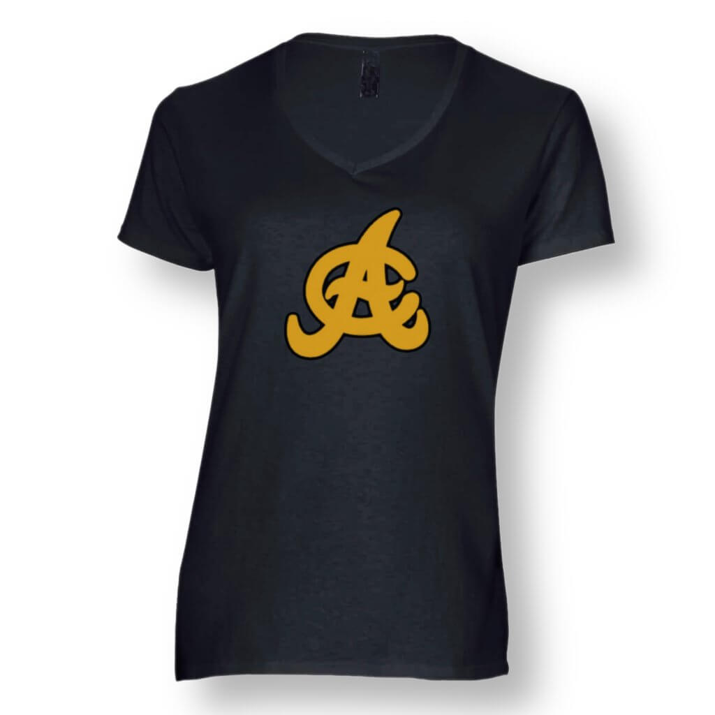 Aguilas Cibaeñas Womens' Short Sleeve V-Neck T-shirts (logo-ac)