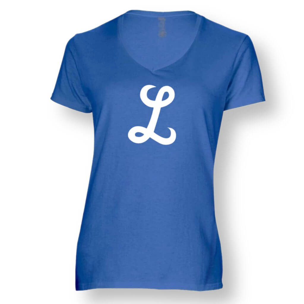 Tigres del Licey Womens' Short Sleeve V-Neck T-shirts (logo-l)