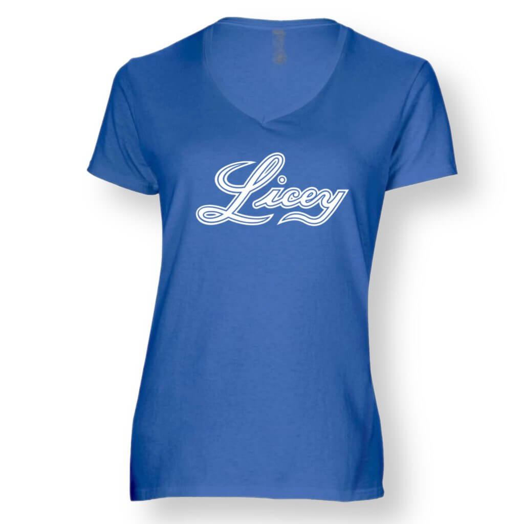 Tigres del Licey Womens' Short Sleeve V-Neck T-shirts