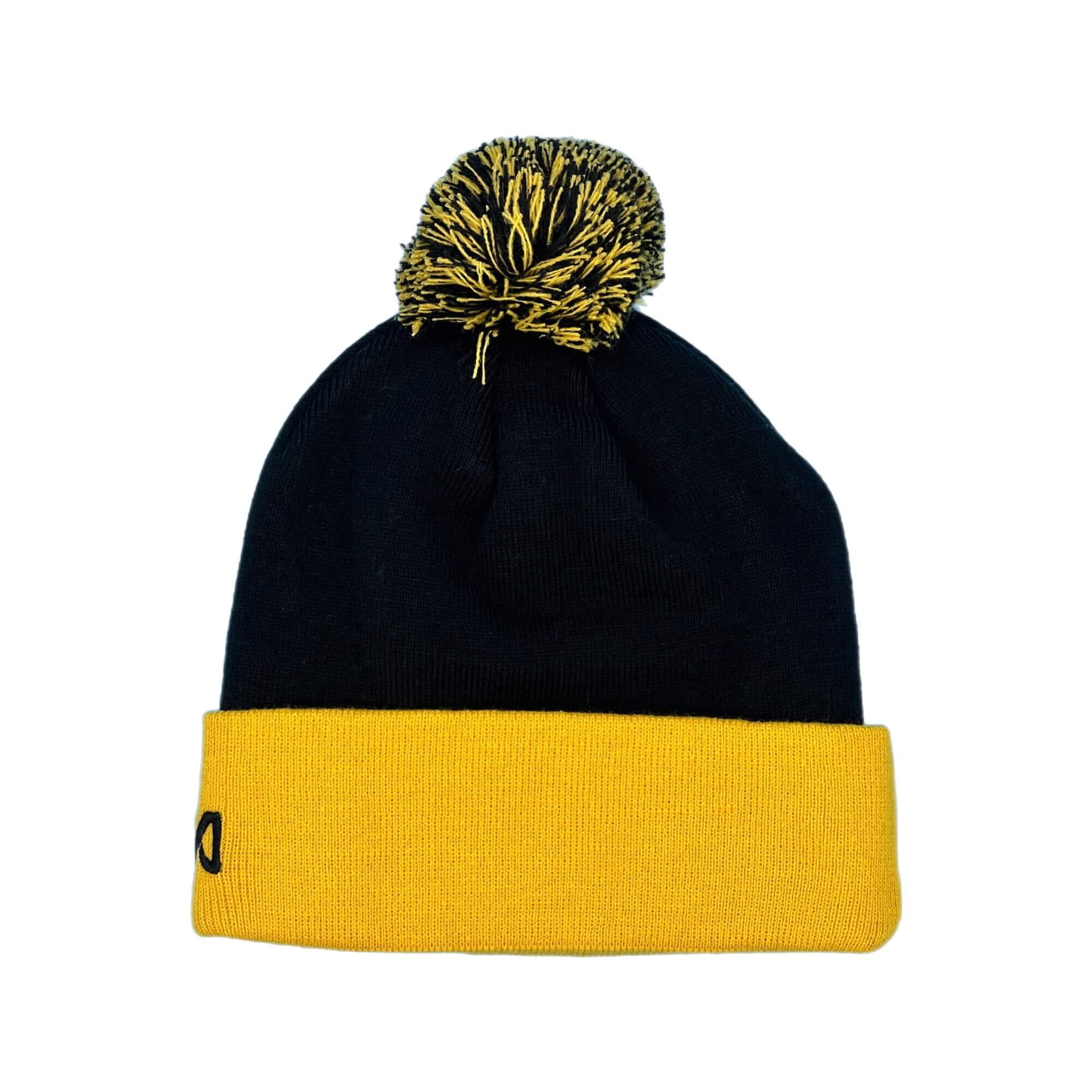 Aguilas Cibaeñas Black Cuffed Knit Hat with Black/Yellow Pom Arrieta - Image 2