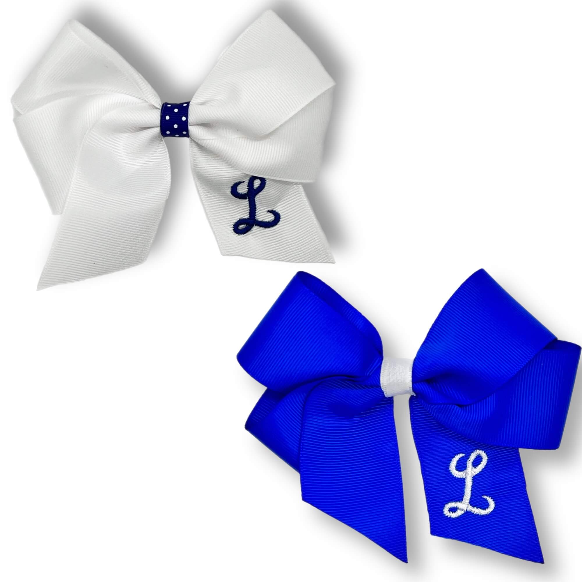 Tigres del Licey Women's and Girls' Baseball Hair Bows 2 Pcs - Lazos de Cabello de Béisbol Tigres del Licey - Para Niñas/Mujeres