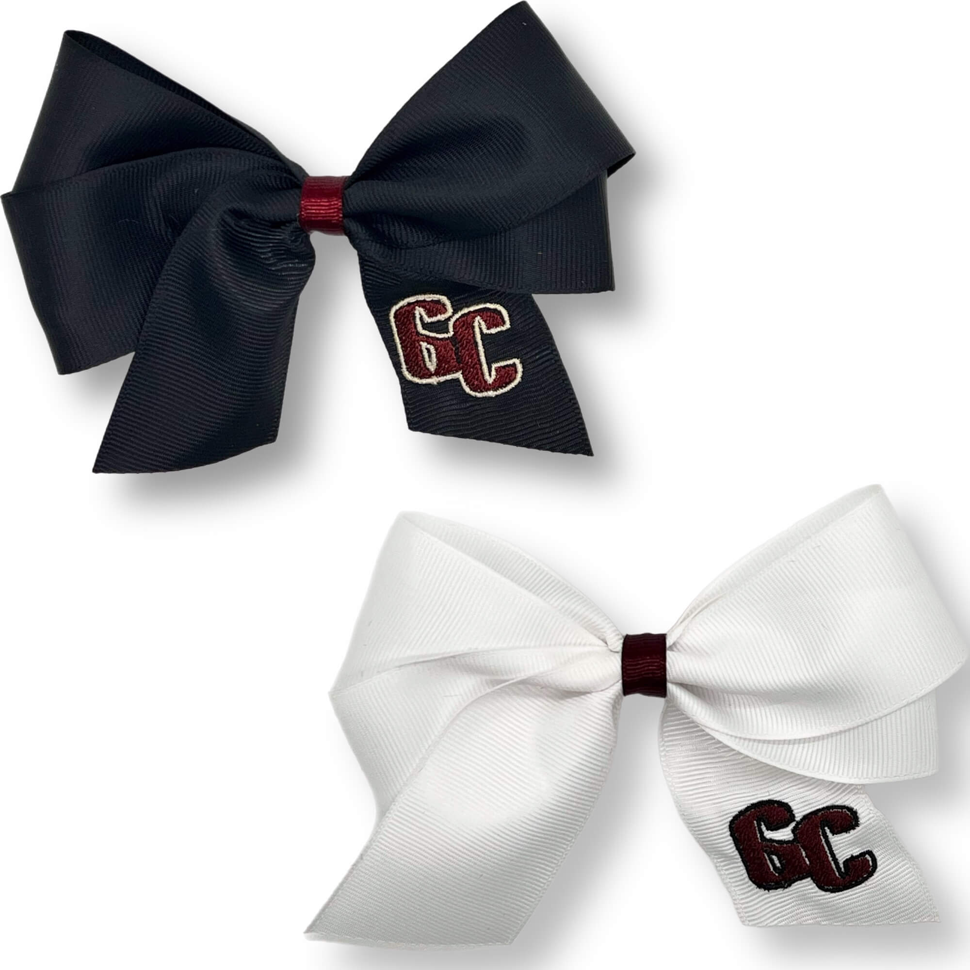 Gigantes del Cibao Women's and Girls' Baseball Hair Bows 2 Pcs - Lazos de Cabello de Béisbol Gigantes del Cibao - Para Niñas/Mujeres