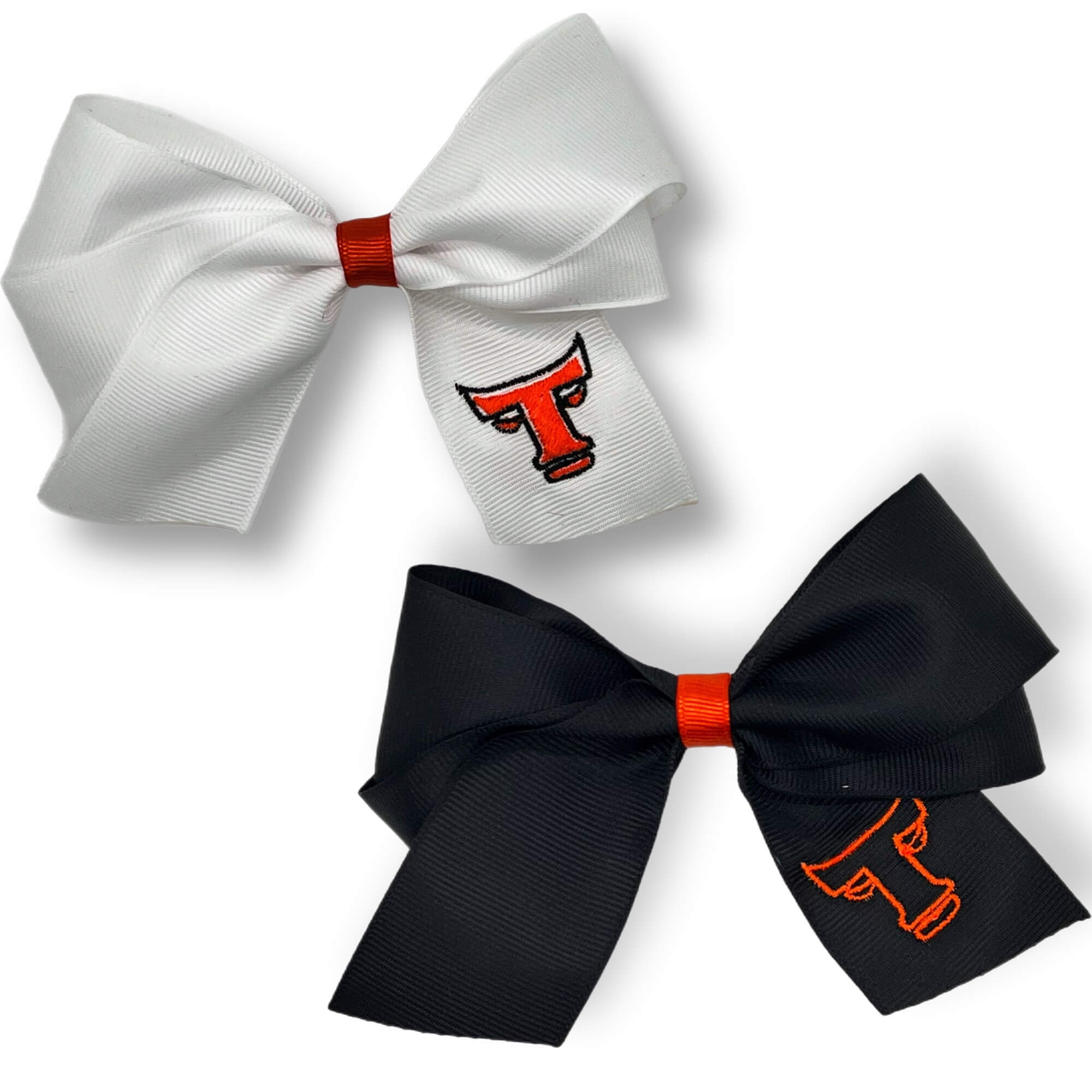 Toros del Este Women's and Girls' Baseball Hair Bows 2 Pcs - Lazos de Cabello de Béisbol Toros del Este - Para Niñas/Mujeres