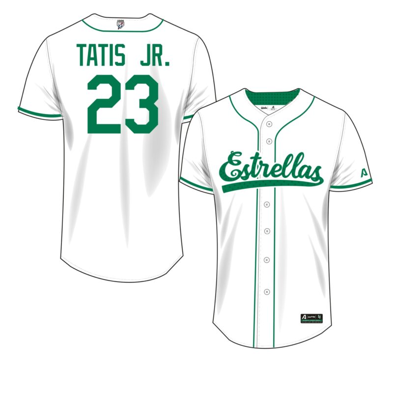 Men's Estrellas Orientales Tatis Jr #23 Replica Player Jersey White Arrieta