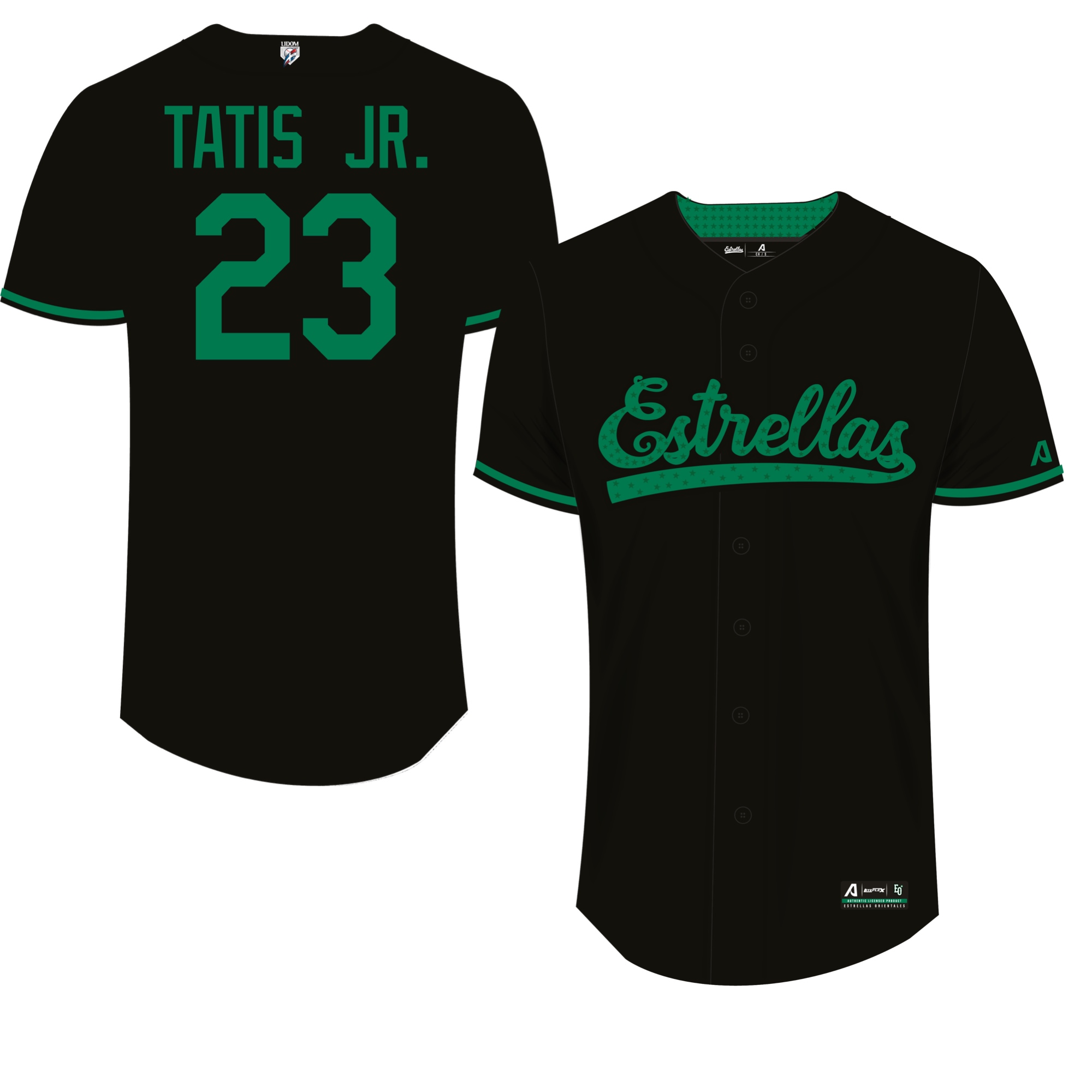 Men's Estrellas Orientales Tatis Jr #23 Replica Player Jersey Black Arrieta