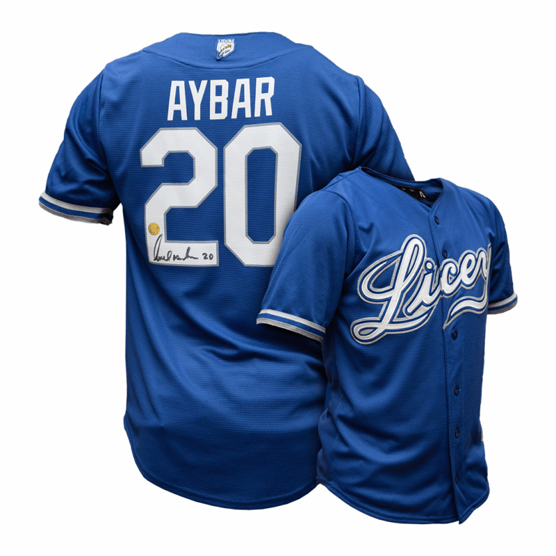 Erick Aybar Authentic Tigres del Licey Blue Jersey Autographed Arrieta