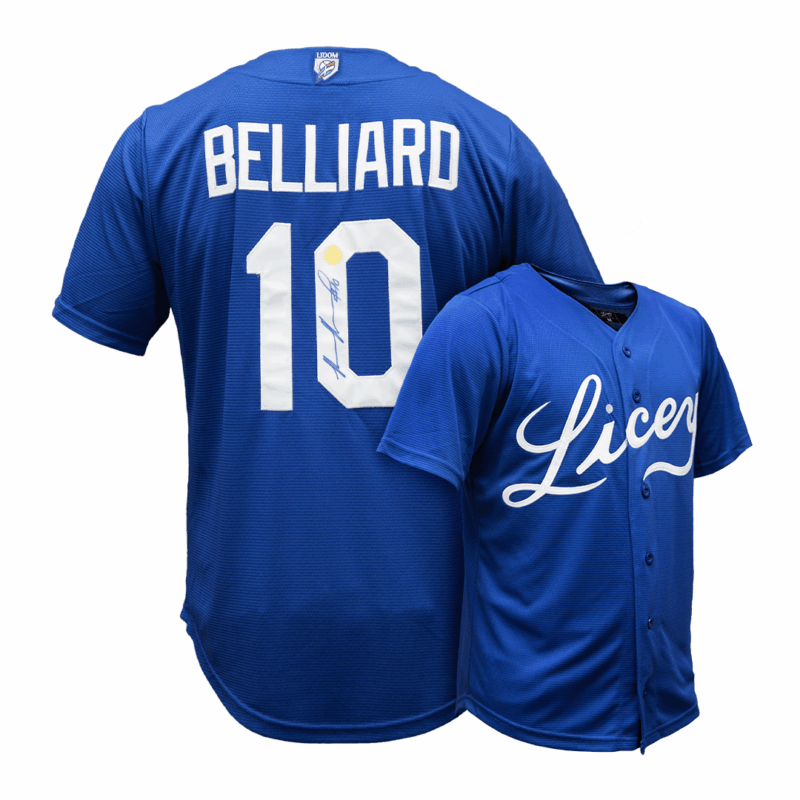 Ronnie Belliard Authentic Tigres del Licey Retro Blue Jersey Autographed Arrieta