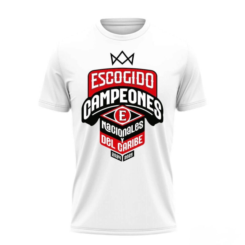 Leones del Escogido Campeones Nacionales y del Caribe 2024-2025 White T-Shirt