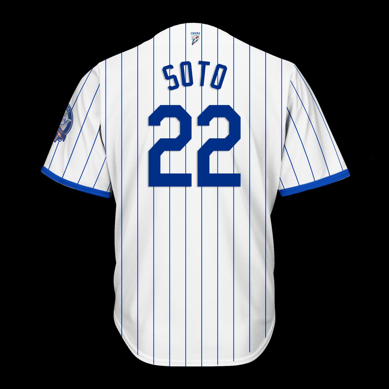 Licey Juan Soto Jersey 22 Authentic Striped Jersey Arrieta - Image 3