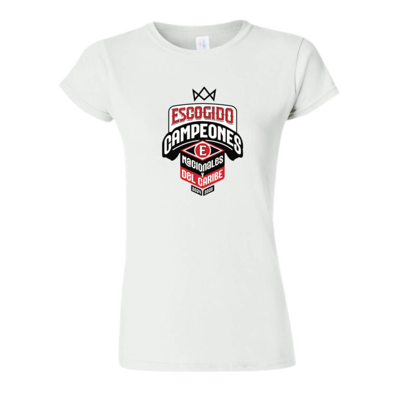 Leones del Escogido Campeones 2024 - 2025 Womens' Short Sleeve T-shirts (White)