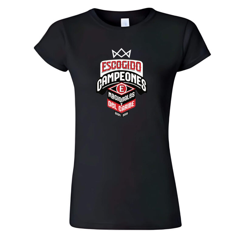 Leones del Escogido Campeones 2024 - 2025 Womens' Short Sleeve T-shirts (Black)