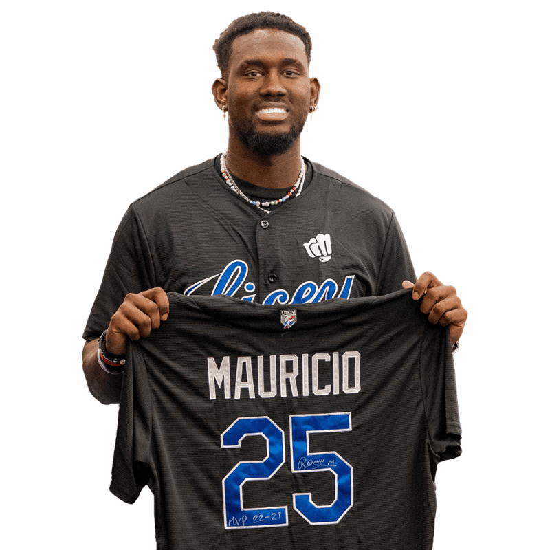 Ronny Mauricio Autographed Authentic Tigres del Licey Black Jersey – Arrieta Style / Jersey Negro
