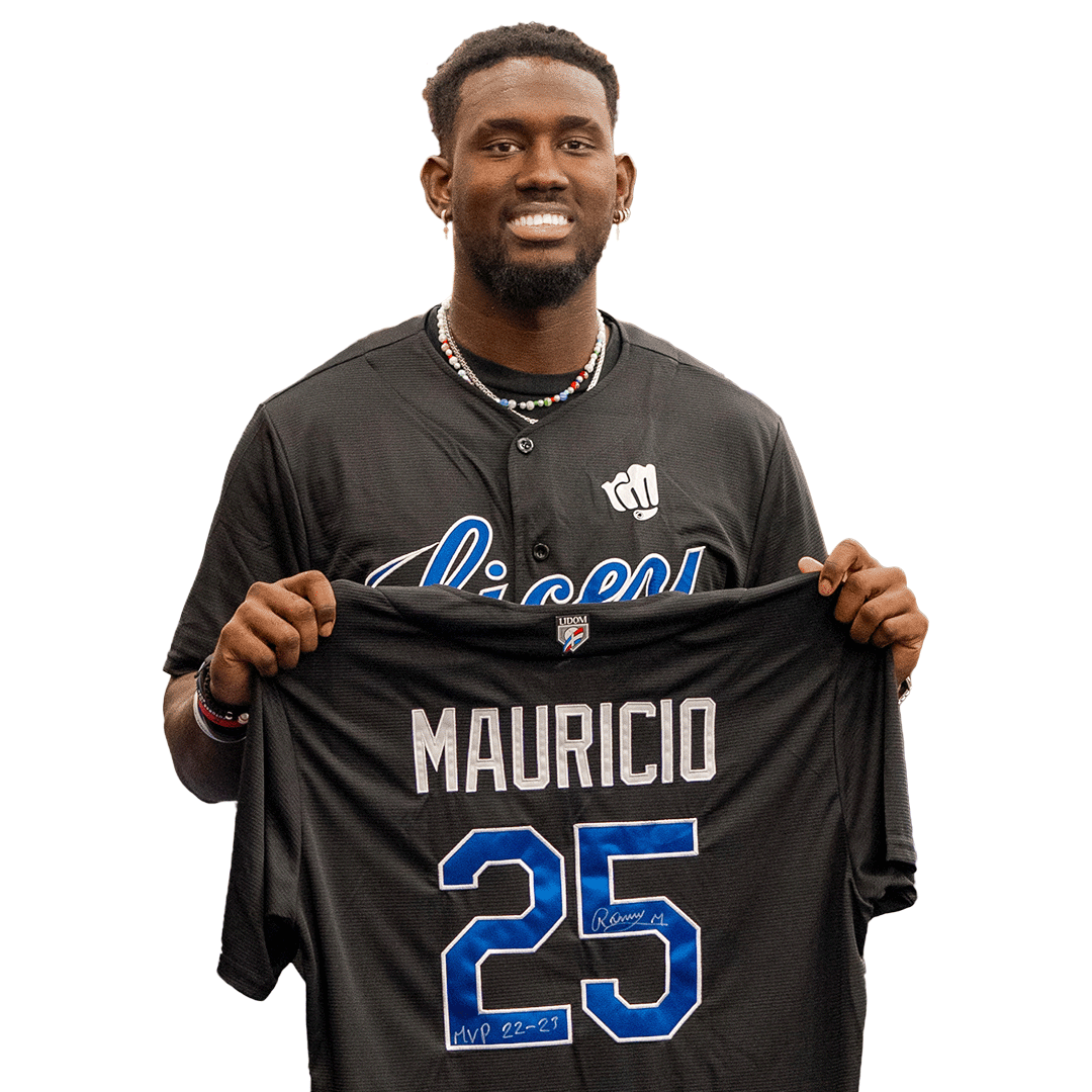 Ronny Mauricio Autographed Authentic Tigres del Licey Black Jersey – Arrieta Style / Jersey Negro